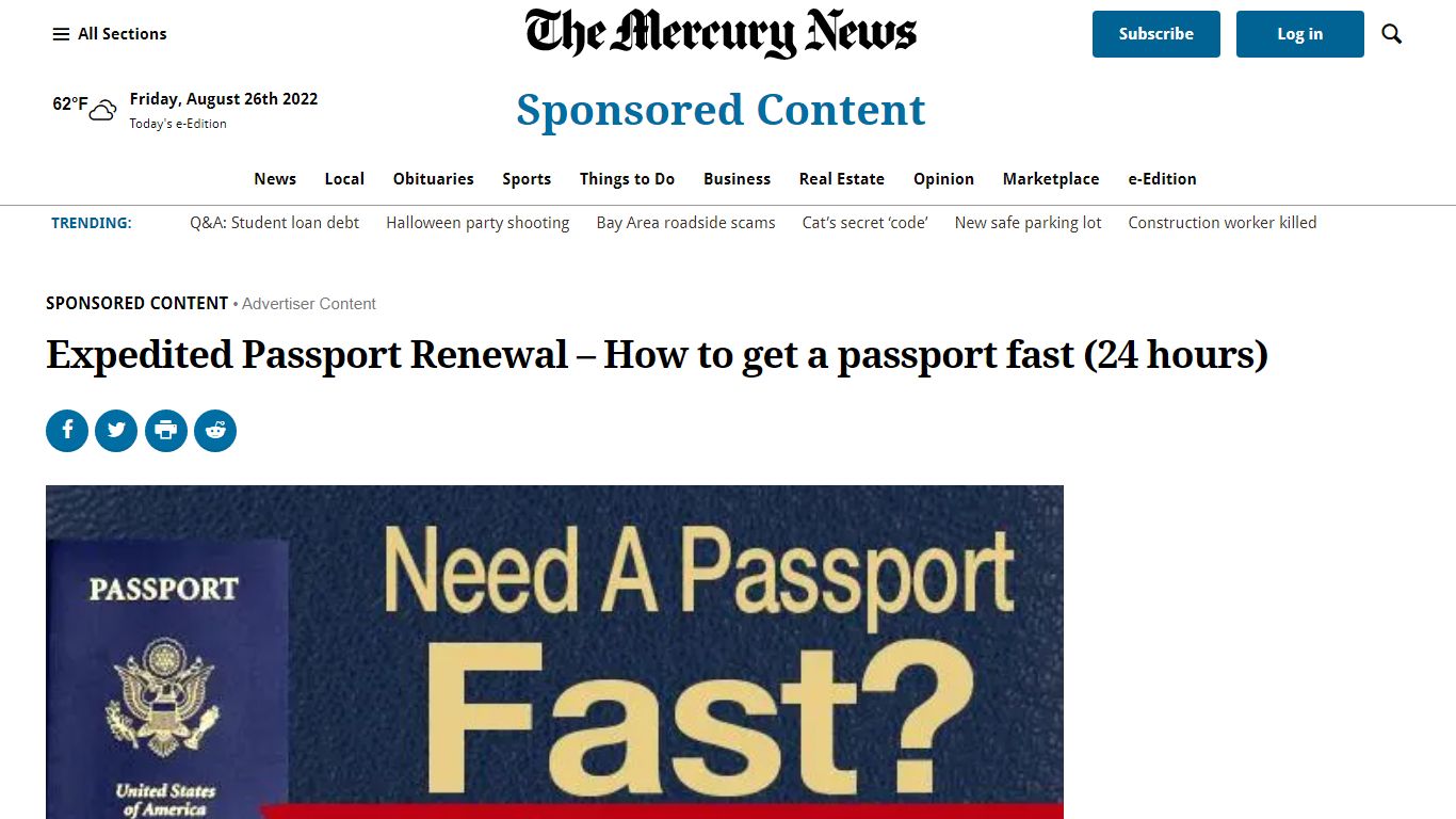 Expedited Passport Renewal - How to get a passport fast (24 hours)